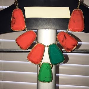 NWT Anthropologie Gold Hard Candy Slabs Bib Ncklce